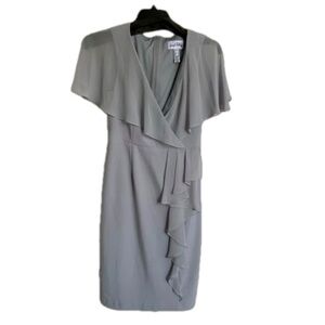 Joseph Ribkoff Chiffon Dress Size 6 Lavender Grey